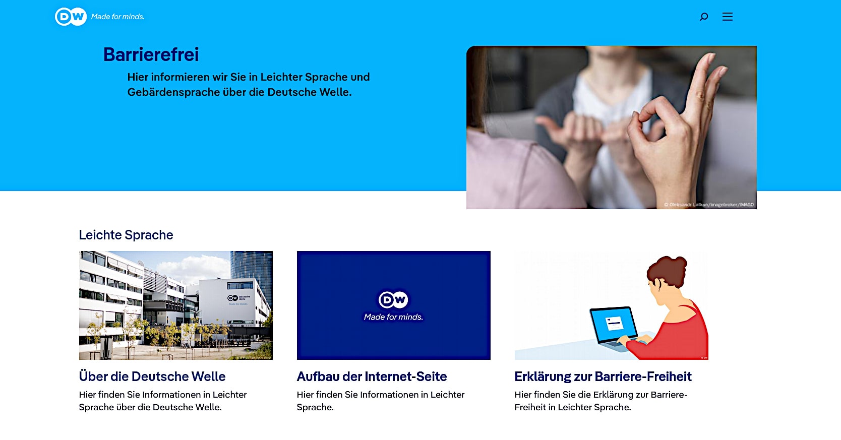 Deutsche Welle Services Barrierefrei