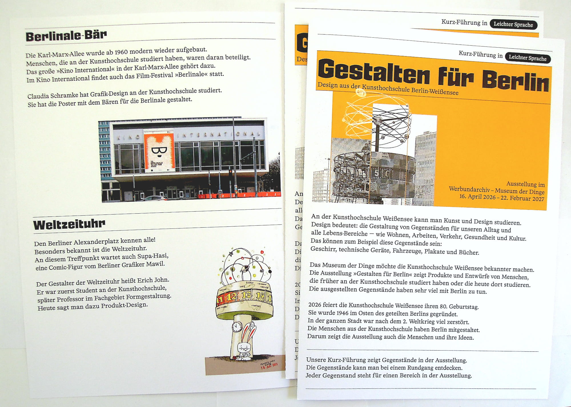 Gestalten für Berlin Kurzführer in Leichter Sprache