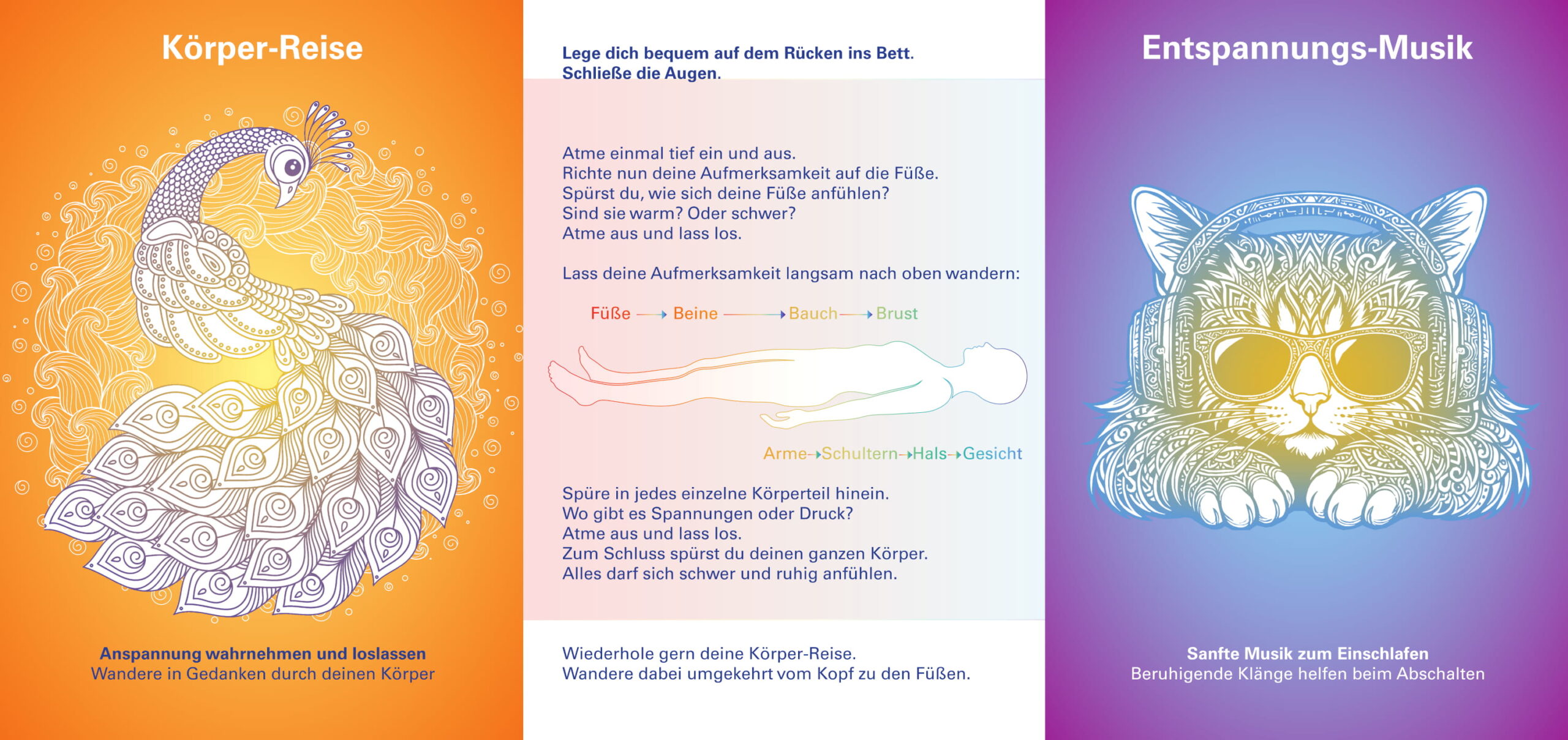 Karten-Set Entspannen und gut schlafen