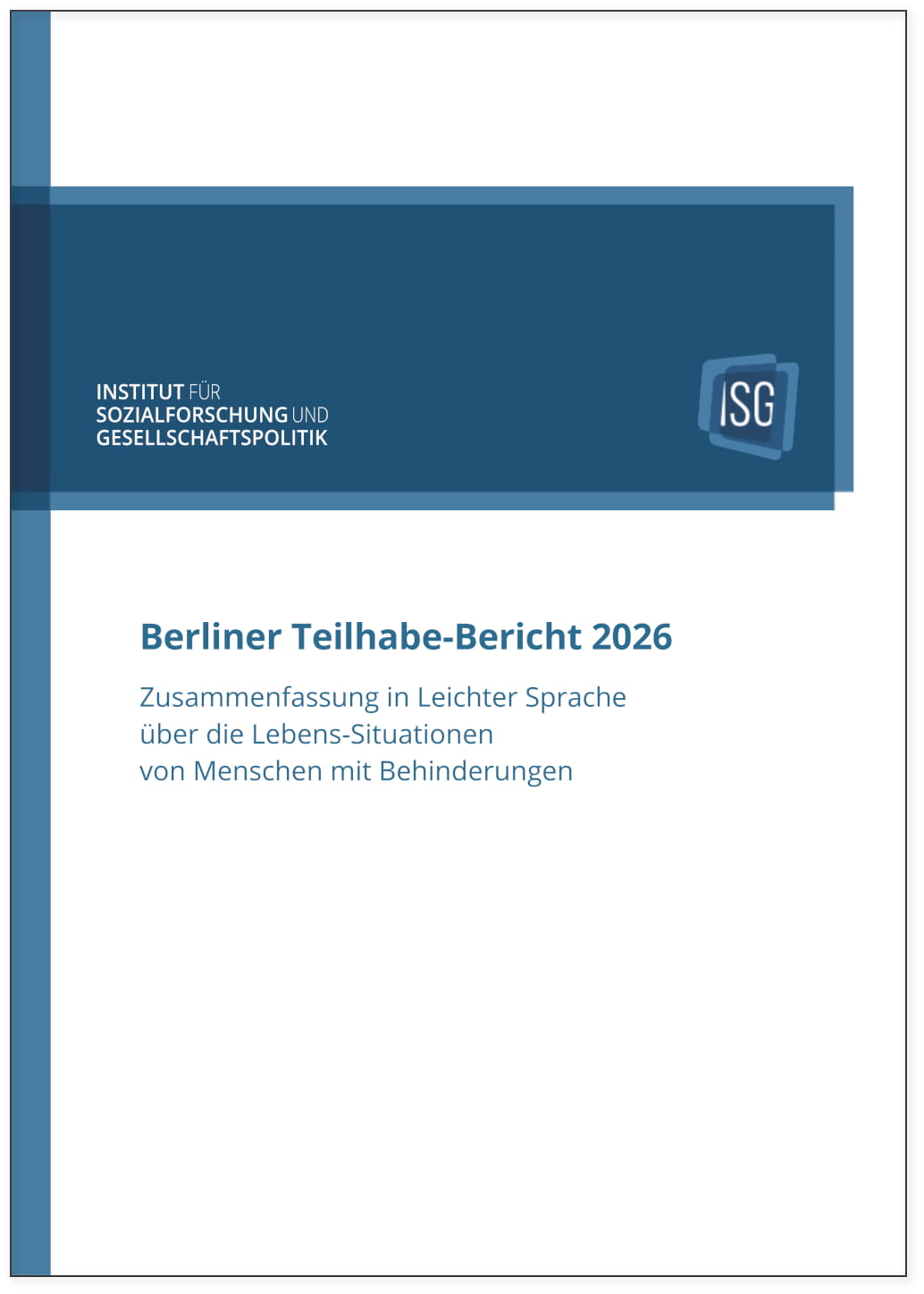 Titelseite Berliner Teilhabebericht 2026